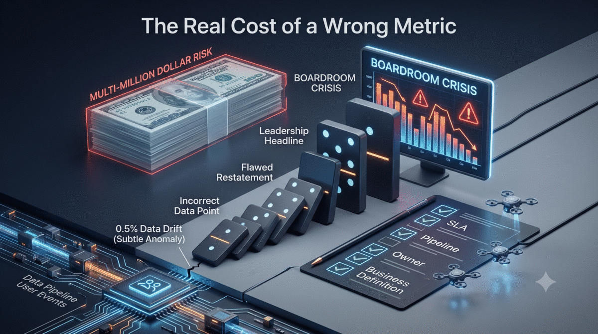 Diagram illustrating how a metric goes wrong